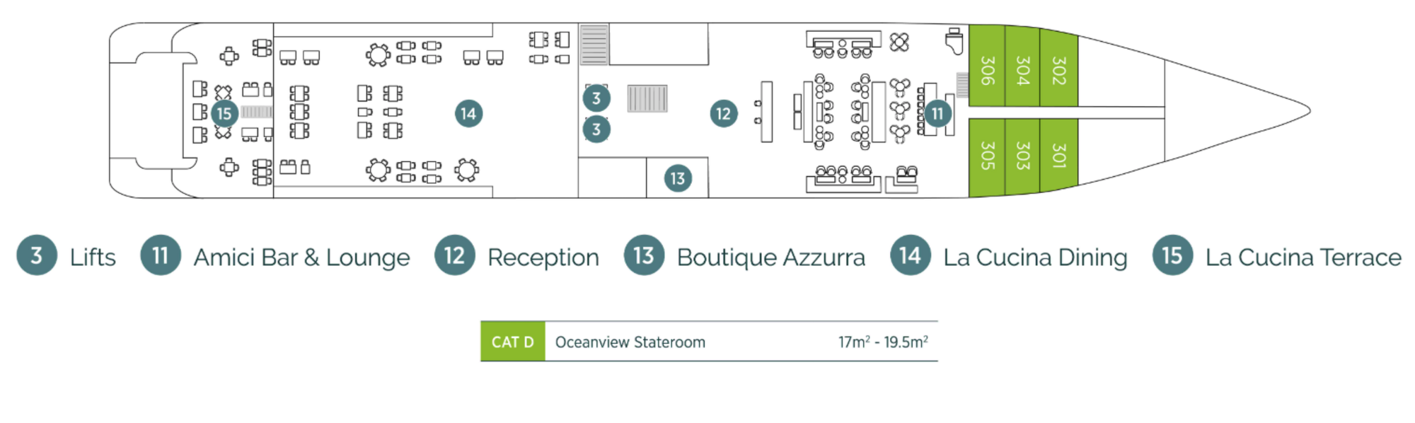 Emerald Deck plan